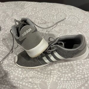 Adidas Gray and White Sneakers